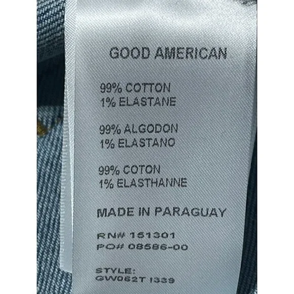 Good American Women's The Weekender Relaxed Fit Straight Leg Indigo339 Jeans - Picture 15 of 15